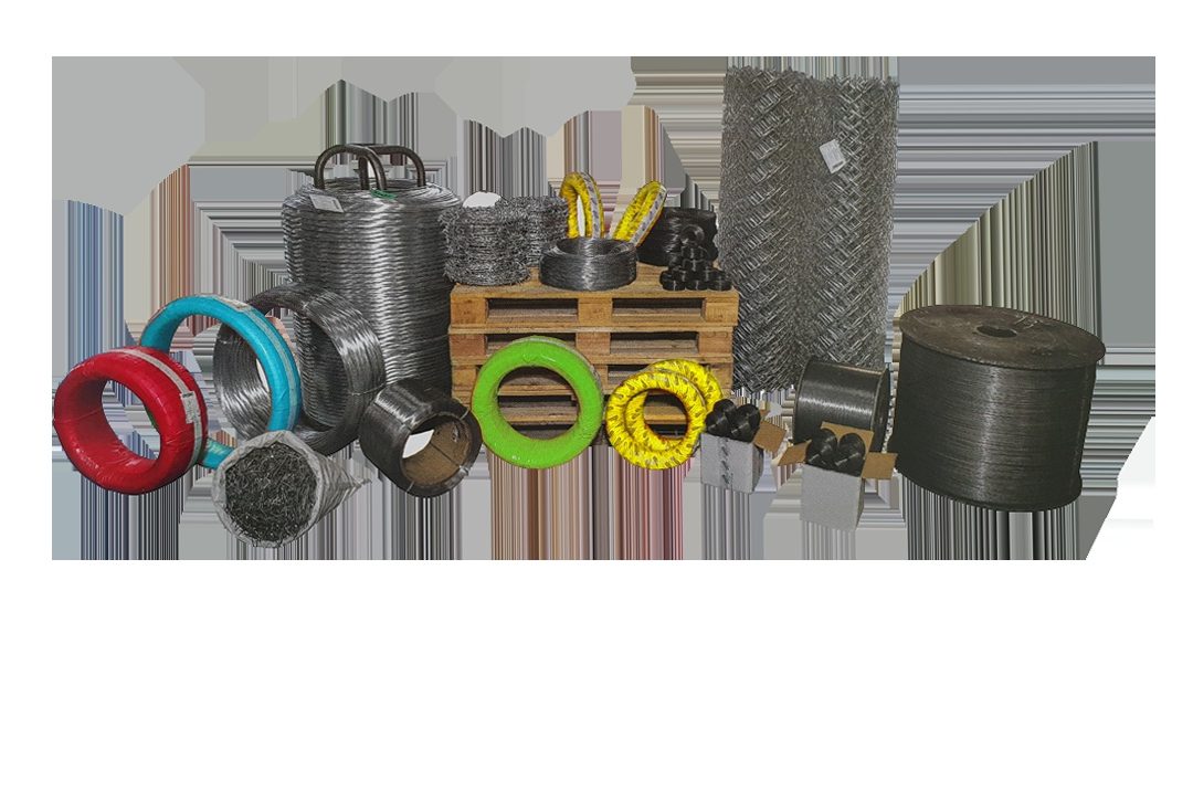 Colorful wire bobbins and spools